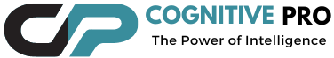 a black and blue logo with the words cognitive